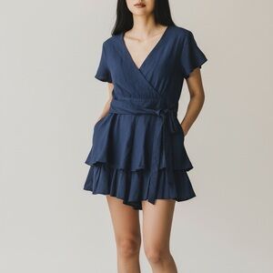 Altar'd State Navy Blue Romper